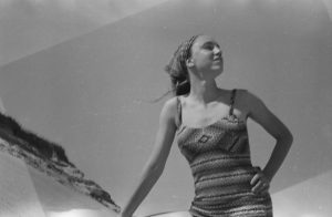 Portrait of woman in bathing suit