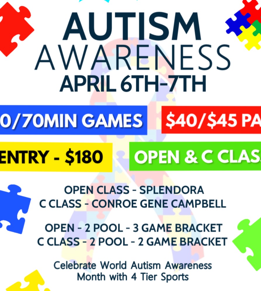 🎗️Autism Awareness- 10u/12u play in Splendora 14u Spring 