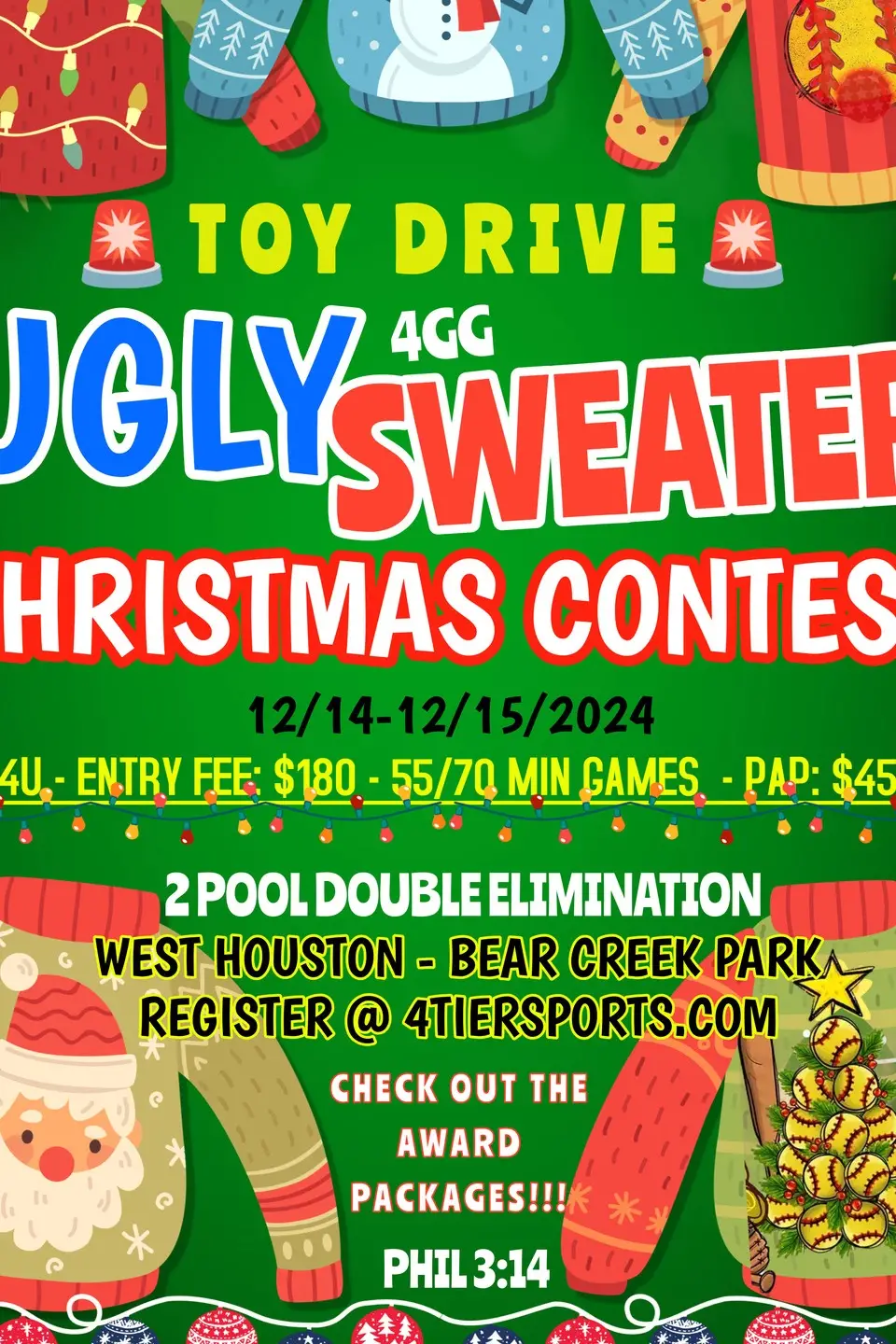 MVP~C Class~Ugly Team Christmas Sweater Contest~Toy Drive