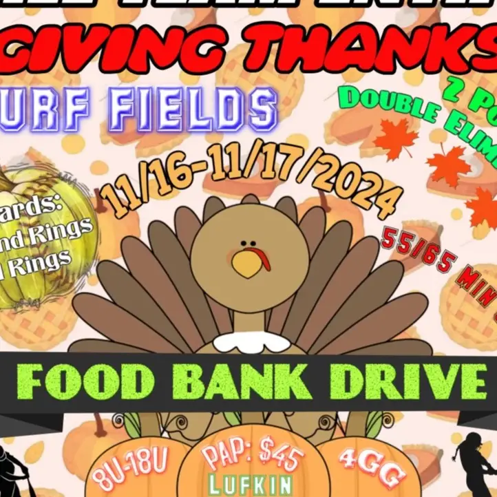 Giving Thanks Food Bank Drive~Free entry until 11/4 then $150 ENTRY FEE