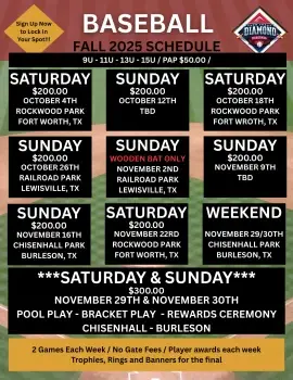 Fall Diamond Showdown Week 9 - 2 DAY EVENT