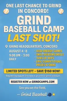 9 WEEK SUMMER BASEBALL & SOFTBALL CAMP SERIES- CONCORD