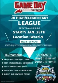 Game Day Jr High/ Elementary Softball League