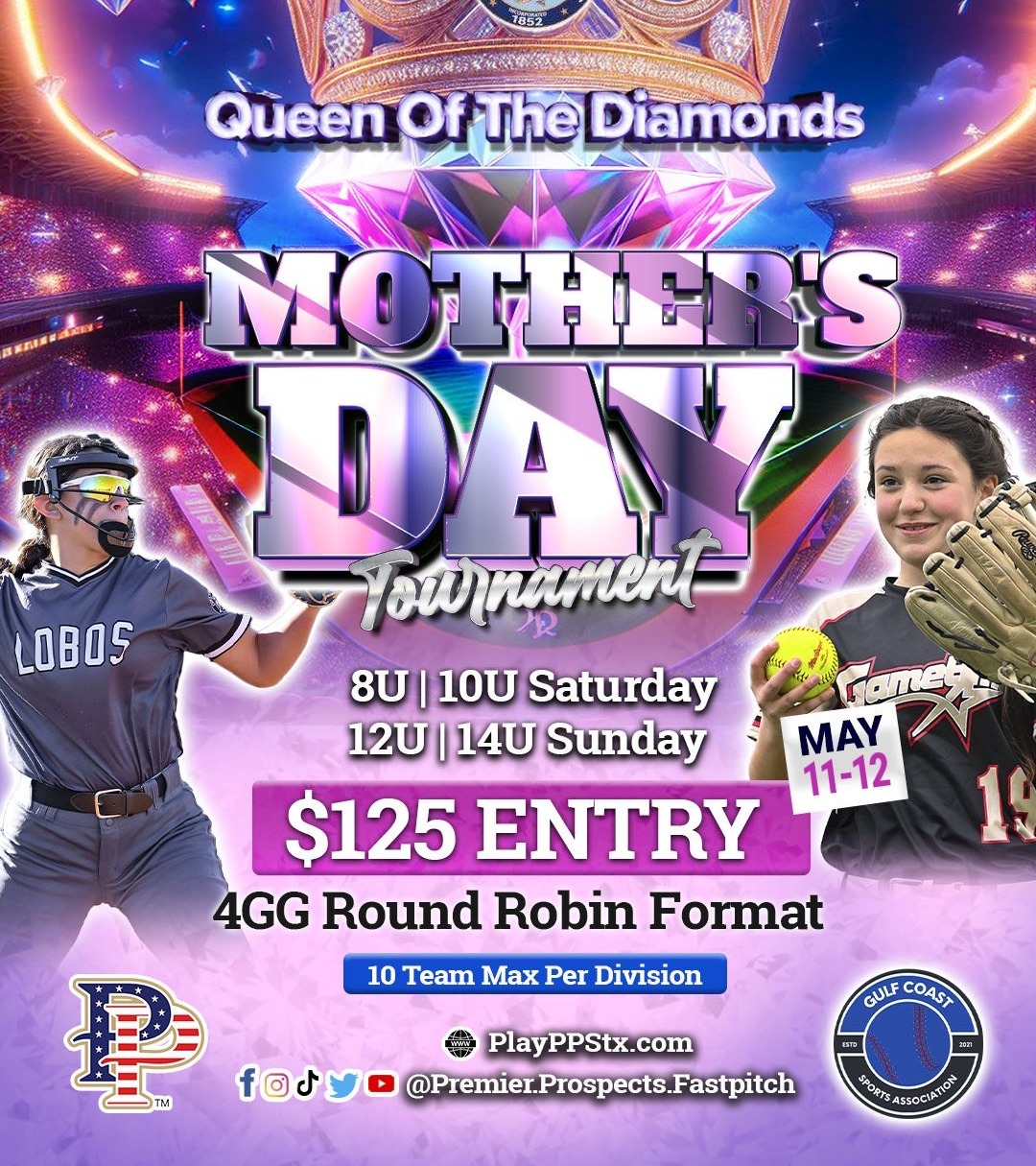 QUEEN OF THE DIAMONDS Mothers day tournament 05/11/2024 05/13/2024