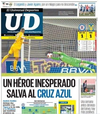 Cruz Azul Los Penales Y La Polemica Con Tigres En La Copa Por Mexico Se Llevan Las Portadas De Hoy Nss Oaxaca