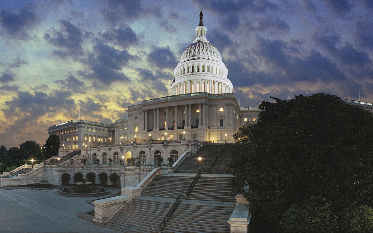 A panoramic view of the US Capitol