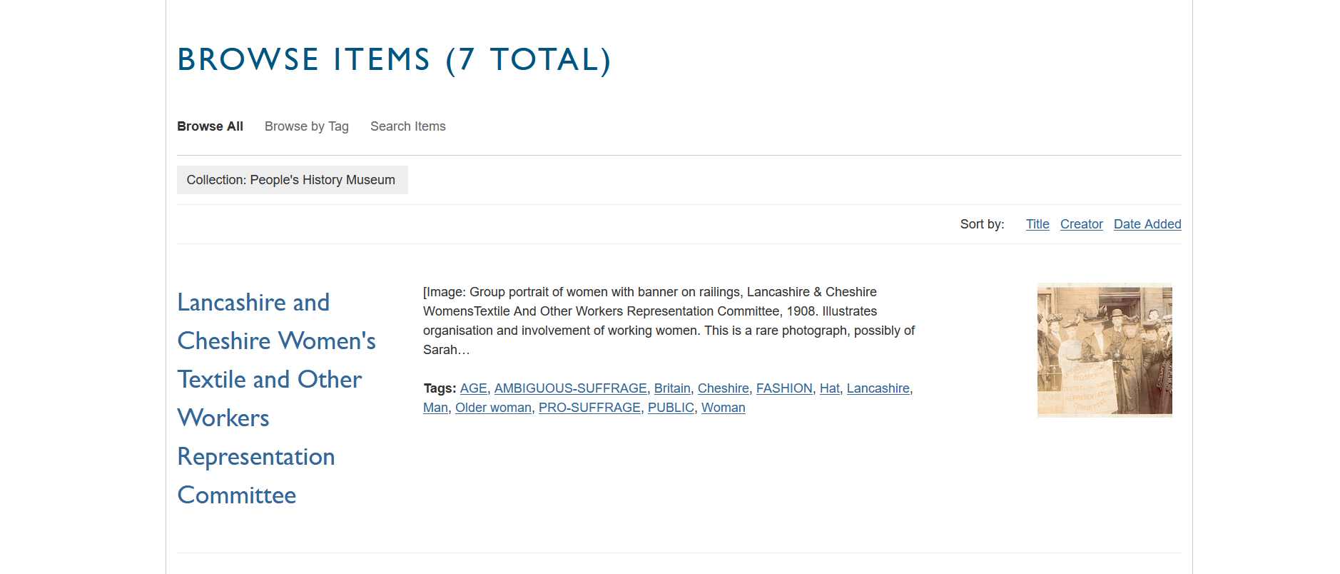 The Suffrage Postcard Project Screenshot 1