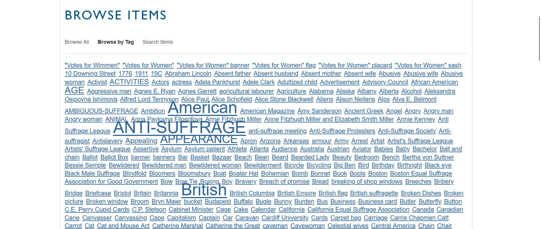 The Suffrage Postcard Project Screenshot 2