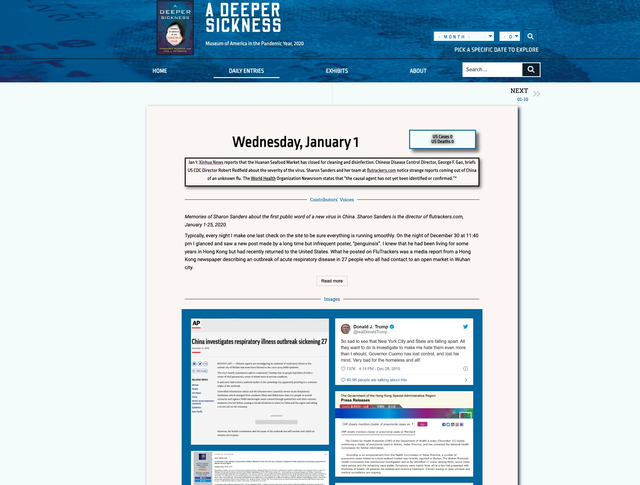A Deeper Sickness: Journal of America in the Pandemic Year Screenshot 1