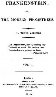 Cover of Frankenstein; or, The Modern Prometheus