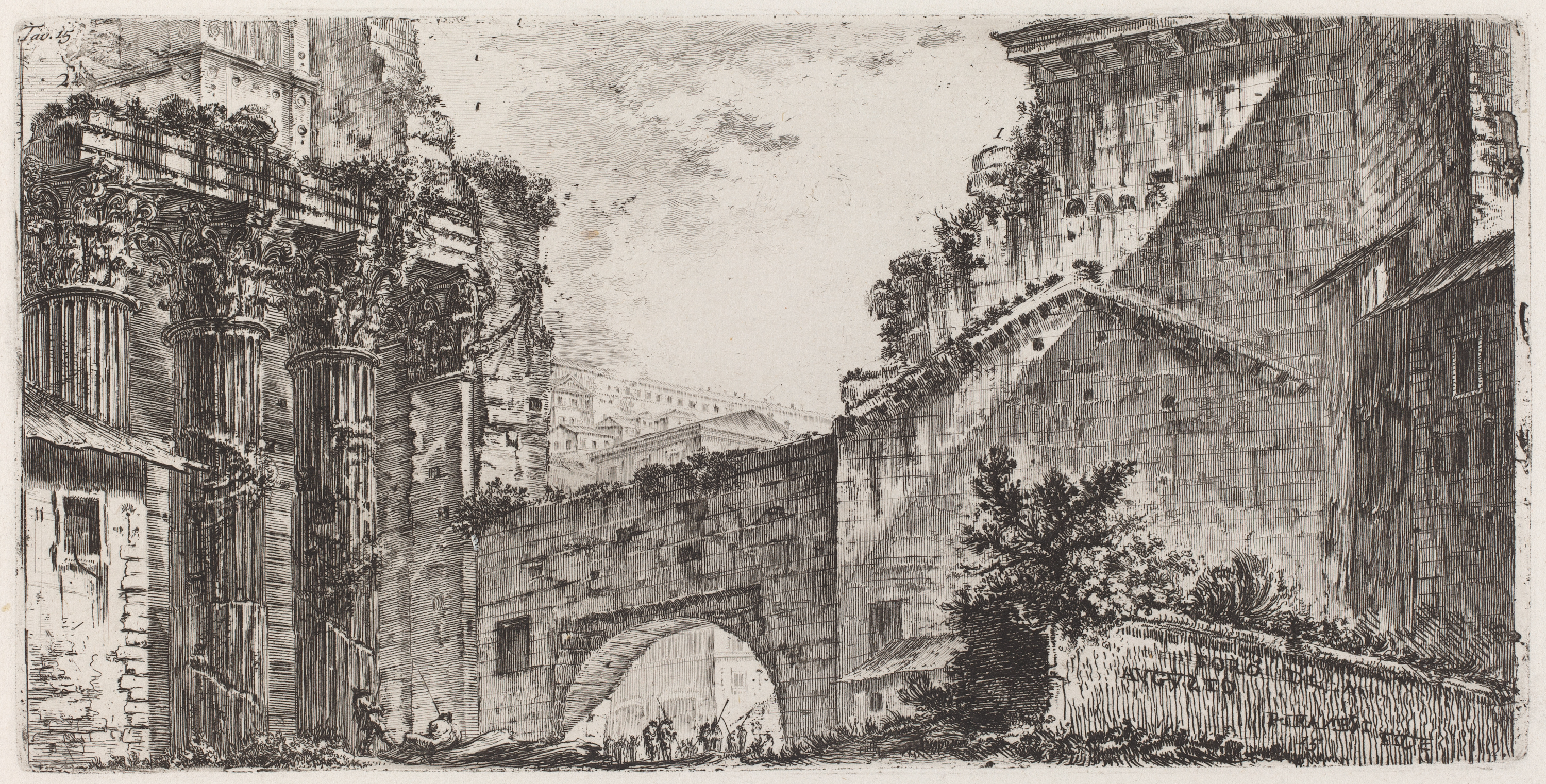 Black and white drawing of a building