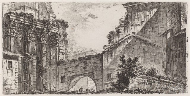 Black and white drawing of a building