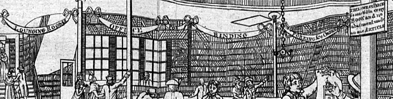 A snapshot of a drawing focusing only on shelves with books