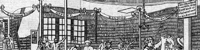 A snapshot of a drawing focusing only on shelves with books