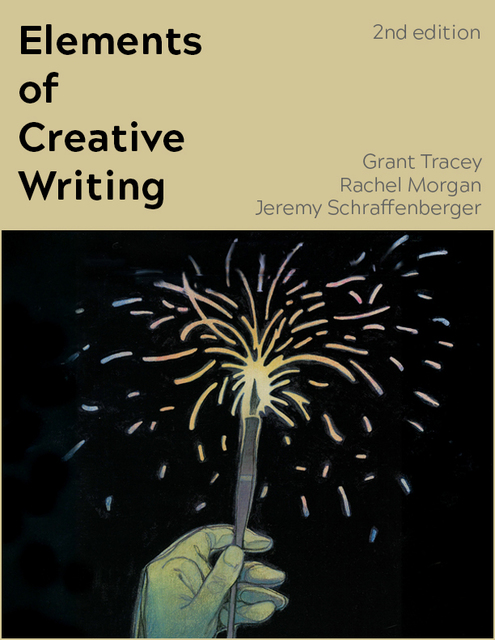 book cover with painting of hand holding a sparkler