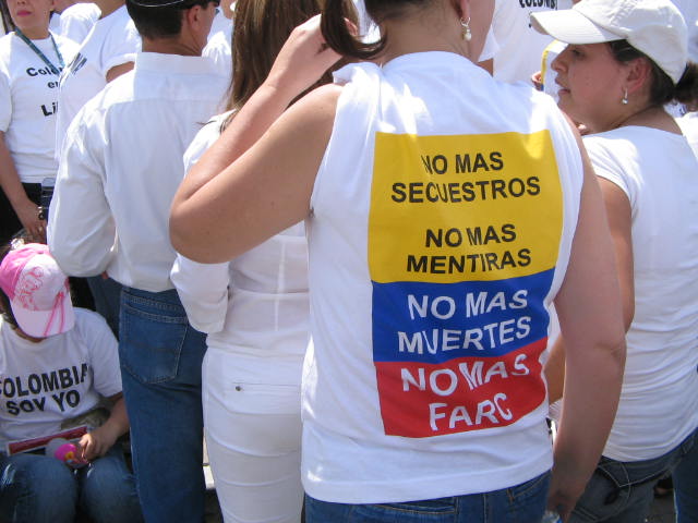 March against FARC in Colombia