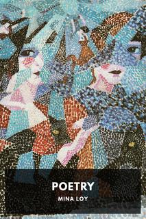 Cover of 'Poetry' by Mina Loy, showing a hazy, textured image of two dancers in a pointillist style, with the text 'POETRY' and 'MINA LOY' in a black rectangle at the bottom.
