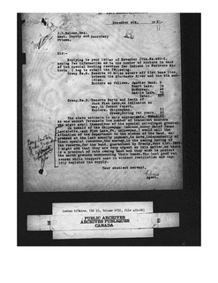 Cover of Archival Document 6.3 - Gerald Card to J.D. McLean, 6 December 1927