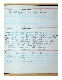 Cover of Archival Document 4.1 - Daily Journal of Jack Stewart, 12 June 1944