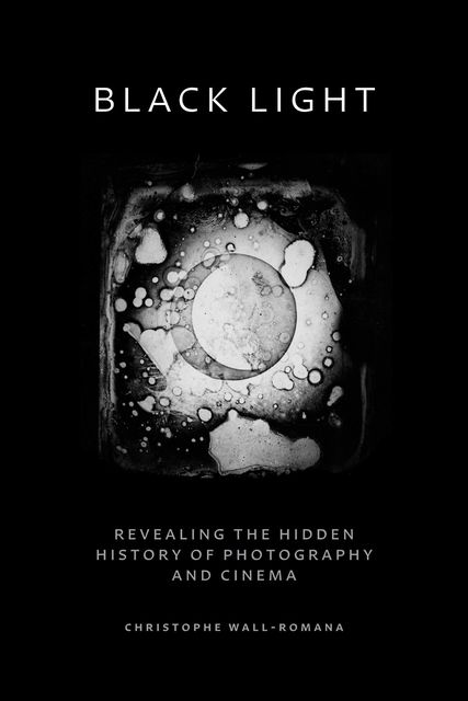 Black background with burnt film cell at center Title in white above, subtitle and author in gray at bottom