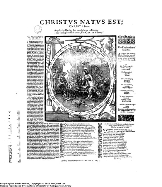 A broadside poem using a diverse array of fonts and layouts to produce religious interpretation