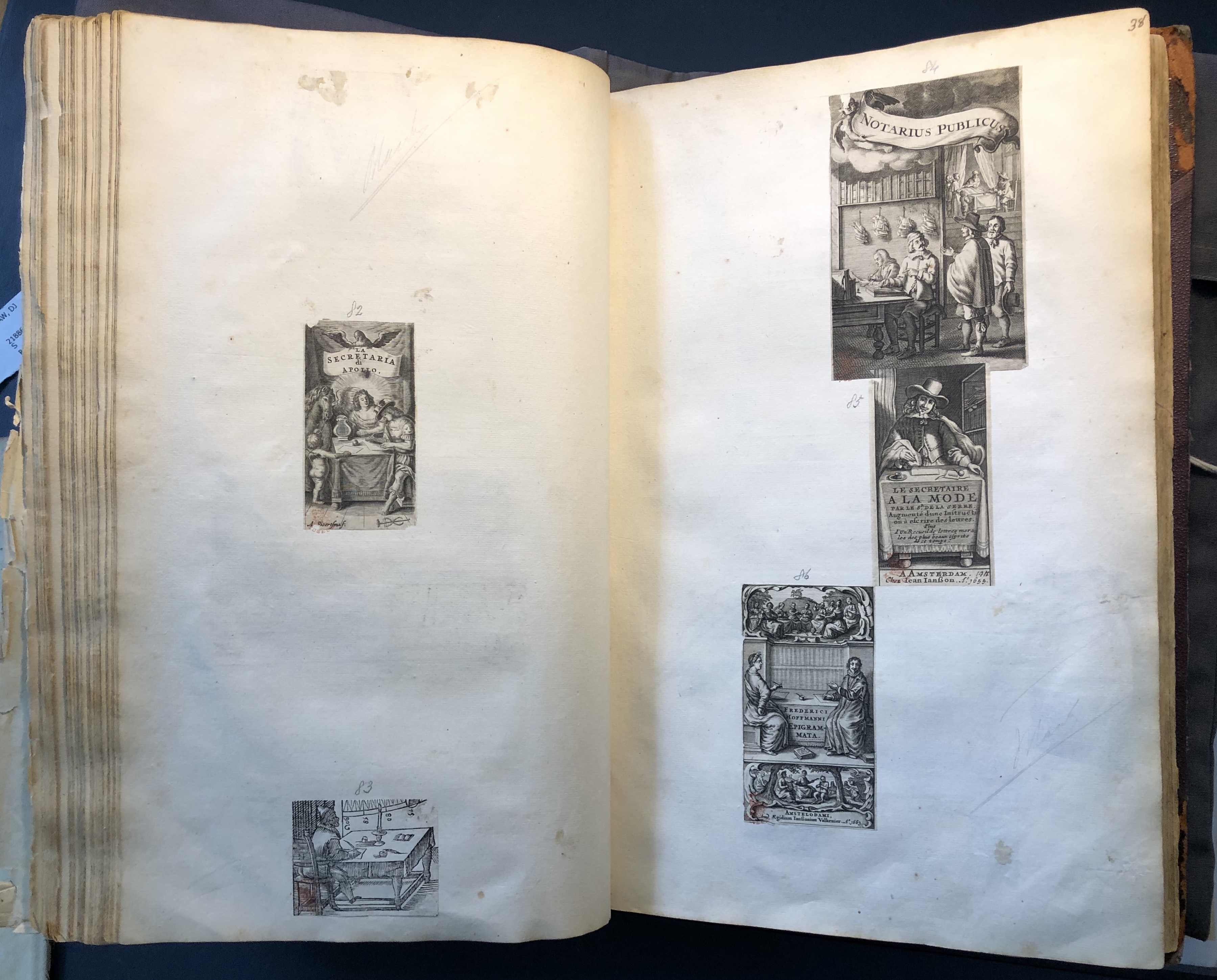 Photograph of a page showing evidence of a fragment being removed