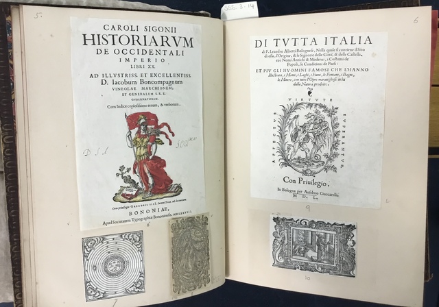 Specimens of printing in Bagford's *Fragmenta varia*