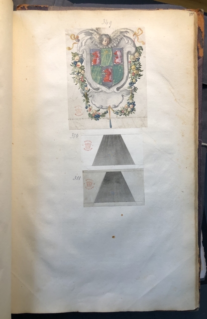 Photograph of miscellaneous specimens pasted into an album assembled by John Bagford