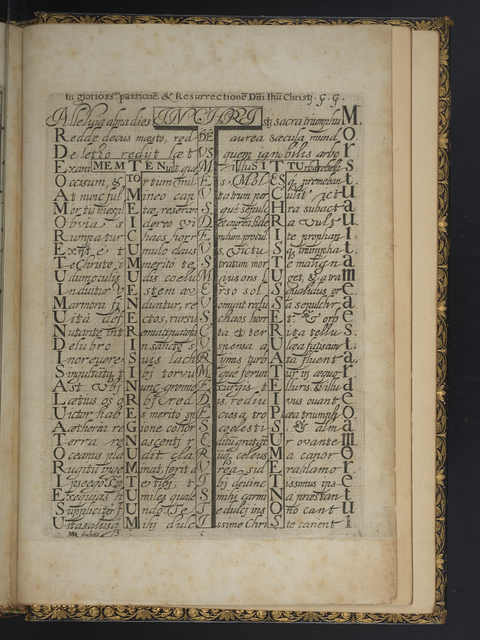 Photograph of plate containing an ornate religious pattern poem, inserted at the end of *Theophila* (1652).