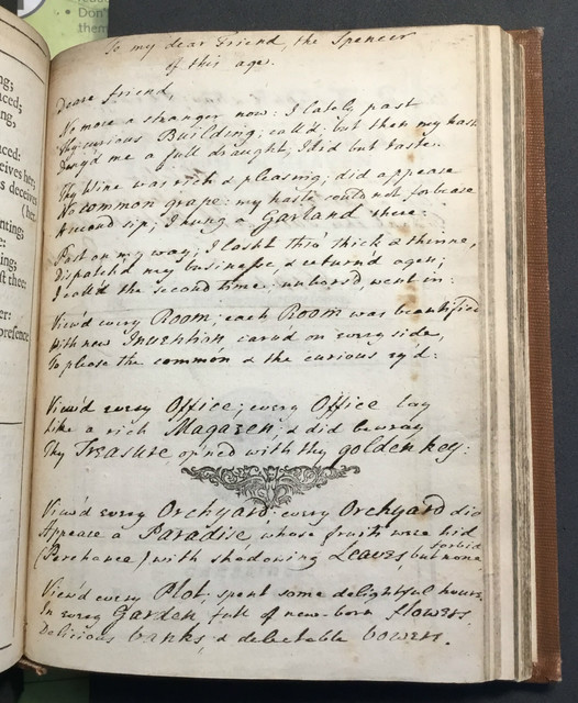 Photograph of a manuscript leaf replacing a lost printed leaf.