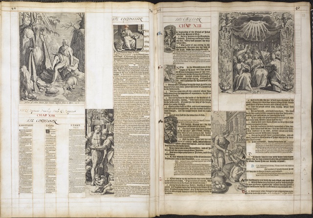 Photograph of a page opening in the King's Harmony (cols. 37-40).