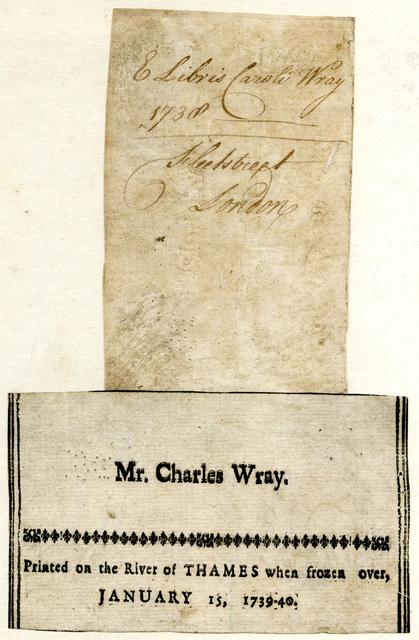 Image of a scrap printed for Charles Wray at the 1739/1740 frost fair