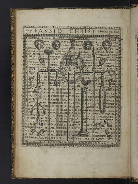 Photograph of plate containing Cecill's "Passio Christi" pattern poem, inserted at the end of *Theophila* (1652).
