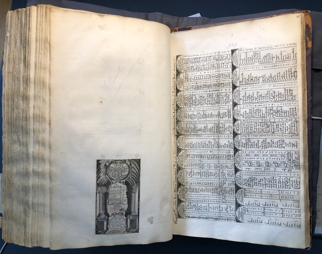 Photograph of shortwriting specimens pasted into an album assembled by John Bagford