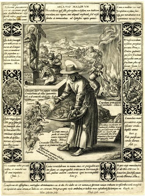 Engraving of Christ as a farmer
