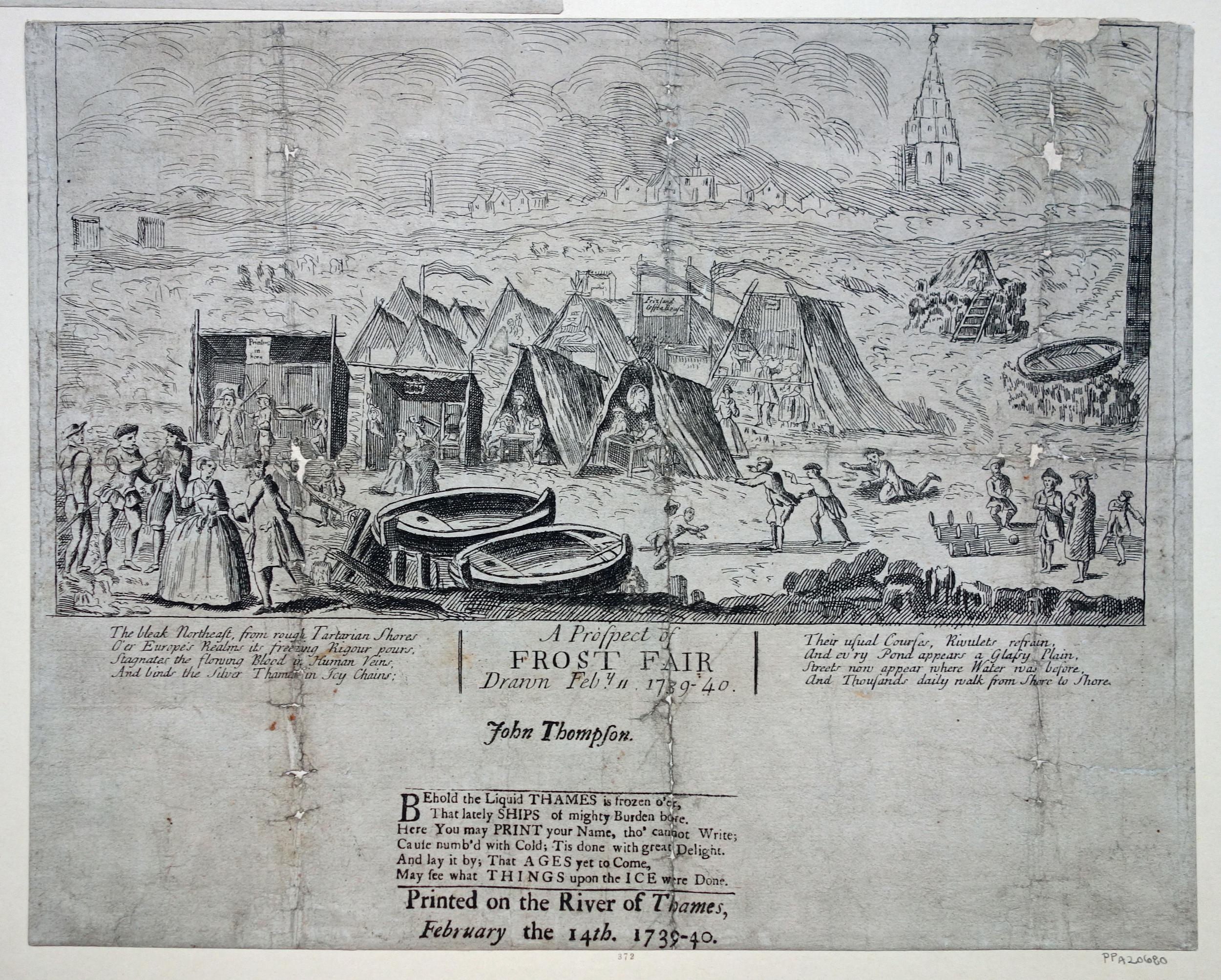 Image of a map of the 1740 frost fair
