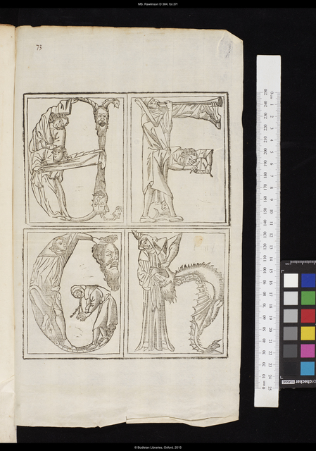 Photograph of facsimile decorative letters made by John Bagford