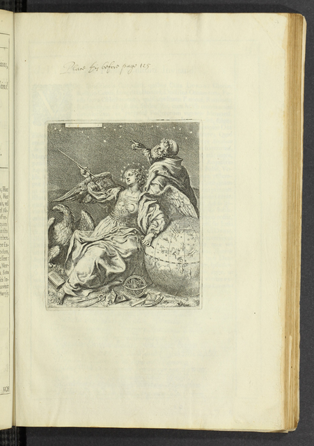 Photograph of Benlowes’s annotation on the “Astronomia” plate.