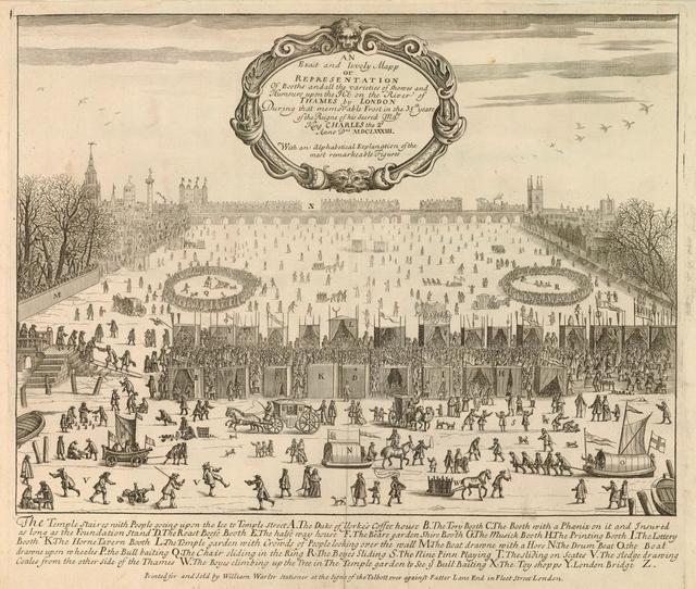 Image of a map of the 1683/1684 frost fair