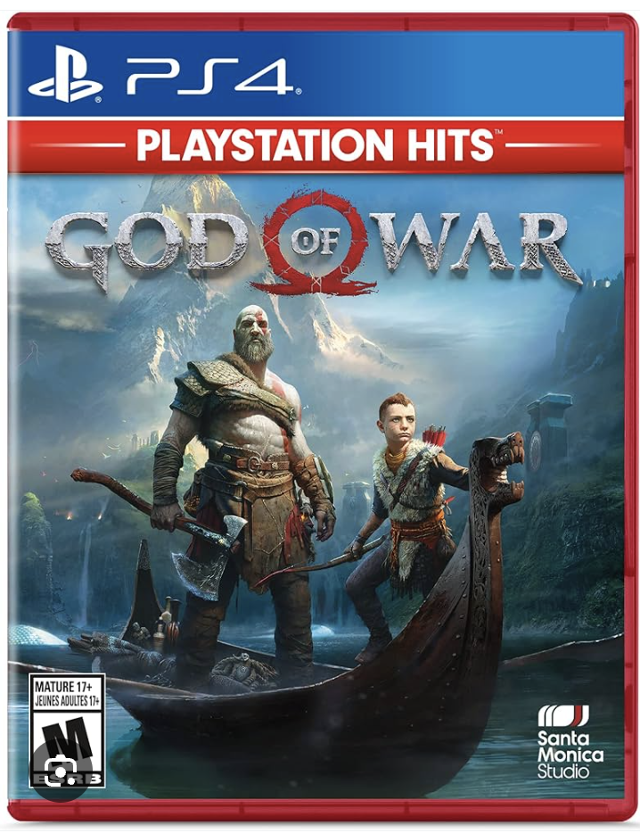 Screenshot of Kratos, the protagonist, battling mythological creatures in an ancient Greek setting, showcasing detailed graphics and intense action sequences.