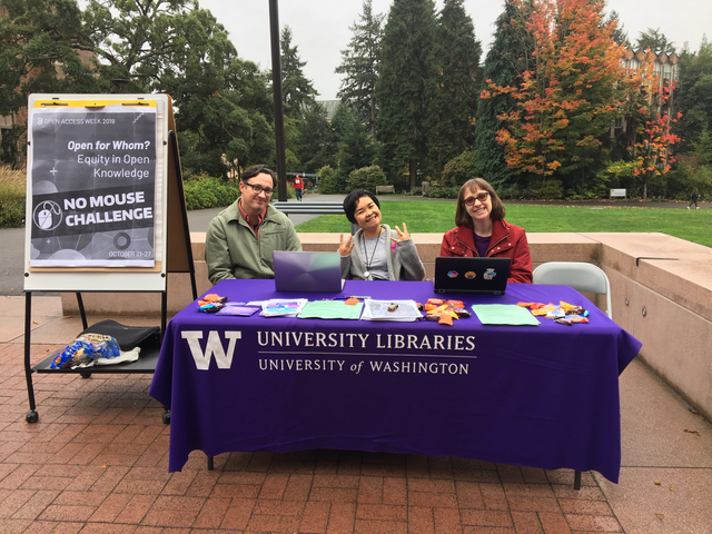 Photo of open access week pop up table