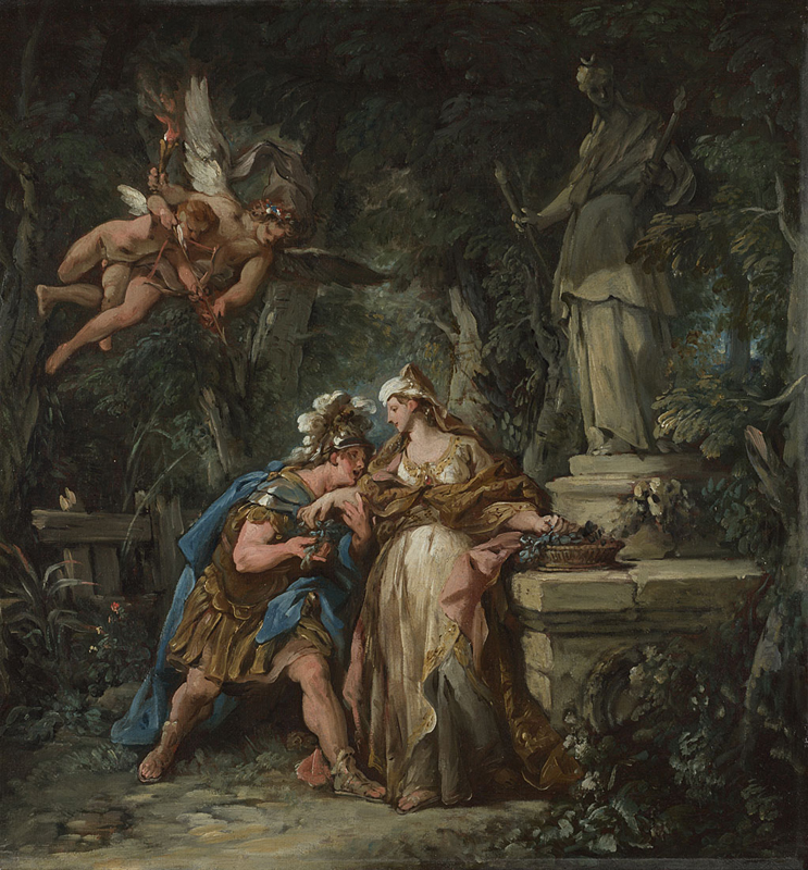 Jason swearing Eternal Affection to Medea, Jean-François de Troy, 1742-3, oil on canvas, 56.5 x 52.1 cm.