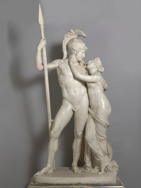 In Mars' right hand is a spear whilst in his left arm is his lover Aphrodite. This demonstrates his masculinity but also his loving side. The marble in the sculpture is cut to show stunning definition of the muscles and cloths in which are present in the sculpture.