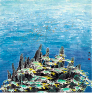 Zhang Chuanbin, Azure Seas Stretching Far and Wide (2023)