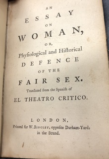 Cover of Digital Edition of An Essay on Women, Or, Psychological and Historical Defense Of The Fair Sex