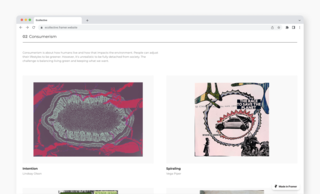 screenshot of ecollective's consumerism category
