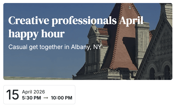 Creative professionals April happy hour