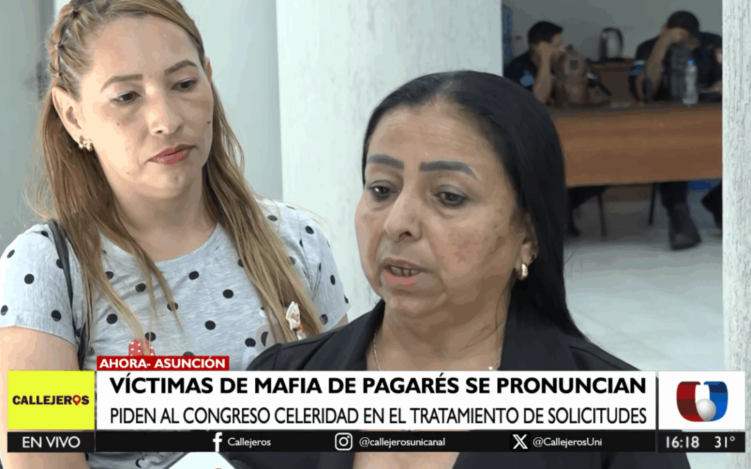 Víctimas de la mafia de los pagarés piden celeridad al Congreso para tratamiento de proyectos