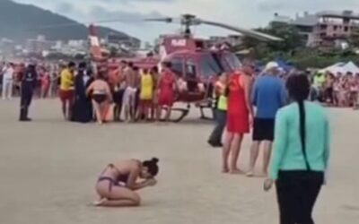 Dramático rescate de joven paraguayo que se ahogaba en una playa de Brasil