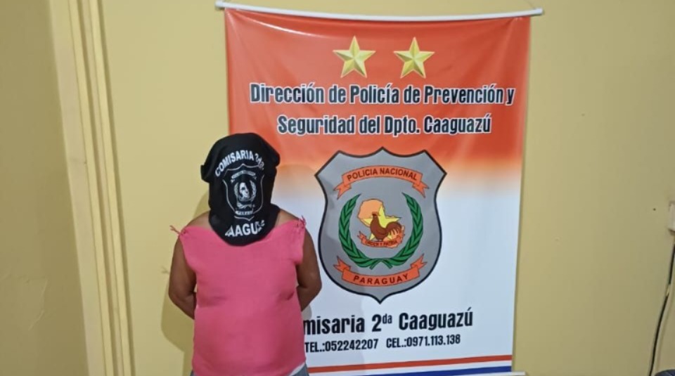 Detienen a mujer que apuñaló a su pareja en Caaguazú